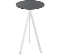 Table de bar Infinity Tripod - Structure blanche + plateau noir HPL Ø70 cm (1 pièce)