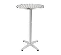 Mange-debout plateau inox pied aluminium - Bolero 600 mm - Métal - Brillant - Marron - Meuble de cuisine