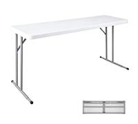 Mange Debout Pliant, Stable et sans Vacillement, Supportant Jusqu'à 400 Kg, Table Bar en PEHD, pour Pub, Terrasse ou Maison(White,180cm/71in)