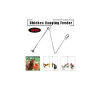 Mangeoire suspendue de support brochette fruit légume poulet d'acier inoxydable pour des poules - argent