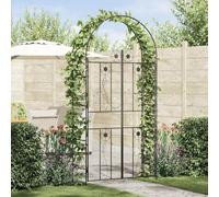 Mangloder Arche de Jardin en Fer Noir 115 x 37 x 226 cm pour pergola, Support de Plante grimpante, entrée ou allée extérieure, Structure décorative pour Patio et terrasse