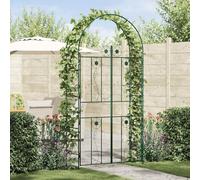 Mangloder Arche de Jardin en Fer Vert 115 x 37 x 226 cm Support pour Plantes grimpantes pergola tonnelle Structure extérieure pour allée terrasse Patio Mariage