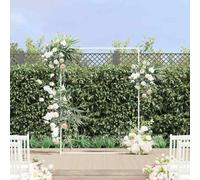 Mangloder Arche de Mariage Blanche 150 x 49,5 x 200 cm en Acier pour extérieur Jardin pergola tonnelle Structure décor végétal pour Mariage et événements