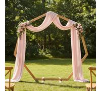 Mangloder Arche de Mariage Marron Clair 221 x 92 x 216 cm en Bois de pin Massif pour Jardin terrasse pergola Support Plante grimpante Structure extérieure Mariage