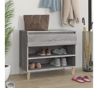Mangloder Armoire à Chaussures Sonoma Gris 70x36x60 cm Bois d'ingénierie Rangement Organiseur pour entrée, Dressing, Chambre avec Compartiments modulables, Support Stable et