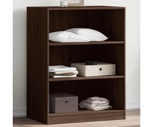 Mangloder Armoire en bois aspect chêne marron 77 x 48 x 102 cm avec étagères pour vêtements et sacs, compacte pour chambre à coucher, couloir, couloir et rangement mobile