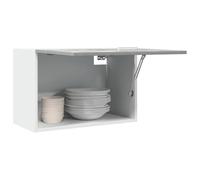 Mangloder Armoire Suspendue Lyon Gris béton en Bois d'ingénierie 60 x 31 x 40 cm Meuble Rangement Mural pour Cuisine Salle à Manger avec Porte et étagère