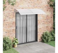 Mangloder Auvent de Porte Gris 200x100 cm en Polycarbonate Durable avec Cadre Aluminium et Supports ABS pour Protection Pluie Soleil extérieur terrasse Jardin