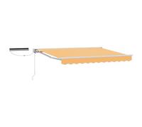 Mangloder Auvent rétractable électrique Sable 4,5 × 3 m avec Toile Polyester, Protection UV, motorisé pour terrasse Jardin Balcon extérieur, système Enrouleur Pratique