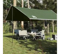 Mangloder Bâche verte 430 x 380 x 210 cm en tissu Oxford 210D avec revêtement PU imperméable coupe-vent ultra légère avec barres pour camping, trekking, extérieur, festival, plage