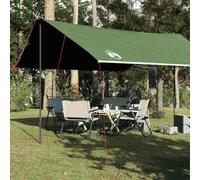 Mangloder Bâche verte 460 x 305 x 210 cm, tissu Oxford imperméable avec revêtement PU, bâche de camping avec œillets et barres, légère et portable pour l'extérieur, trekking, festival, plage, abri de