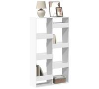 Mangloder Bibliothèque Blanche 100x33x175 cm en Bois d'ingénierie avec 8 étagères, Meuble de Rangement modulable pour Salon Bureau Chambre ou entrée, Support Pratique et Durable
