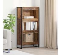 Mangloder Bibliothèque en Bois Ancien 60 x 30 x 121 cm avec Compartiments modulables pour Salon Bureau Chambre Rangement Livres