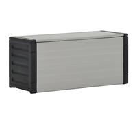 Mangloder Boîte à poubelle grise en PVC et 100 % polypropylène - 85 x 34 x 40 cm - Facile à nettoyer - Avec couvercle pour l'intérieur et l'extérieur - Système de tri des déchets pour une élimination