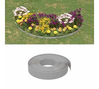 Mangloder Bordure de jardin - 25 m - 10 cm - En polyéthylène - Gris - Flexible - Bordure de pelouse - Bordure de parterre - Bordure de jardin - Bordure de tonte - Bordure résistante aux intempéries