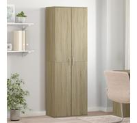 Mangloder Buffet Haut chêne Sonoma Bois d'ingénierie 60x35x180 cm Meuble Rangement avec Portes casier vestiaire pour Bureau Chambre Salon Cuisine