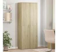 Mangloder Buffet Haut en Bois d'ingénierie chêne Sonoma 70x35x180 cm avec Portes et étagères, Meuble de Rangement pour Bureau, Chambre, Salon, Cuisine, entrée, Garage, Atelier