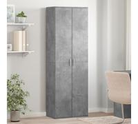 Mangloder Buffet Haut Gris béton Bois d'ingénierie 60x35x180 cm Meuble de Rangement avec Portes et tiroirs pour Bureau Chambre Salon Cuisine entrée Garage