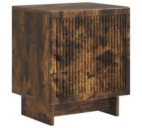Mangloder Cabinet de Chevet en Bois d'ingénierie chêne fumé 43 x 34,5 x 50 cm avec tiroir Rangement pour Chambre Salon Bureau Appartement, Meuble Vintage Polyvalent, Console de Nuit Pratique