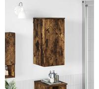 Mangloder Cabinet de Salle de Bain en chêne fumé avec Portes, Meuble Mural Compact 30 x 31,5 x 61 cm pour Rangement, Armoire Moderne pour lavabo, idéal pour Organiser Linge et cosmétiques
