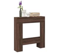 Mangloder Cadre de cheminée en bois d'ingénierie chêne marron 81x18x82 cm pour foyer électrique, avec étagère pratique et fixation murale, idéal pour décoration et sécurité dans votre espace intérieur
