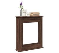 Mangloder Cadre de cheminée en chêne Marron 75x20x87,5 cm Bois d'ingénierie pour Foyer électrique avec étagère, Compatible avec Flamme LED, Design Stable et résistant à l'humidité