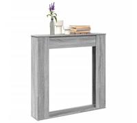 Mangloder Cadre de cheminée Sonoma Gris 100x20x100 cm en Bois d'ingénierie pour Foyer électrique avec étagère Pratique Compatible avec Flamme LED et Fixation Murale