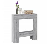 Mangloder Cadre de cheminée Sonoma Gris 81x18x82 cm en Bois d'ingénierie pour Foyer électrique avec étagère Pratique, Compatible avec Flammes LED, Design Stable et Durable pour décoration intérieure