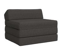 Mangloder Canapé-lit Pliable Gris foncé en Tissu Polyester 200 x 70 x 10 cm Matelas Convertible 2-en-1 canapé Sofa modulable pour Salon séjour Chambre Studio Couchage Relaxation