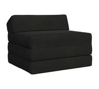 Mangloder Canapé-lit Pliable Noir en Velours 200 x 70 x 10 cm Convertible en Matelas pour Salon séjour Chambre Studio Espace appoint Relaxation modulable et Couchage Pratique