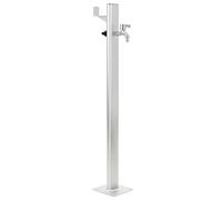 Mangloder Colonne d'eau de jardin en aluminium 95 cm avec robinet, raccord système d'irrigation, tuyau goutte à goutte et distributeur d'eau, pour arrosage dans le jardin, balcon, terrasse, parterre