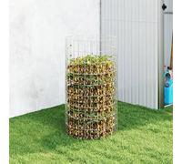 Mangloder Composteur de jardin en acier galvanisé - 50 x 100 cm - Anti-rouille et résistant aux intempéries - Grille ouverte pour la circulation de l'air - Pour déchets de jardin, déchets biologiques