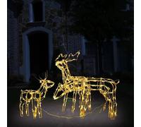 Mangloder Cordon Lumineux de Noël 3 pièces Rennes 229 LED pour intérieur extérieur décoration Festive Ambiance Hiver Maison Jardin Balcon terrasse