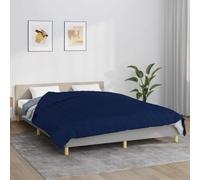 Mangloder Couverture lestée bleue 200 x 200 cm 13 kg en coton respirant avec perles de verre pour lit double, canapé et chambre à coucher Couverture douce pour un sommeil paisible