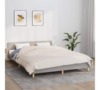 Mangloder Couverture lestée crème claire, 200 x 220 cm, 13 kg, en coton, couverture douillette pour lit double, respirante, douce, salon, chambre à coucher, confortable, moderne, lit, canapé, plaid