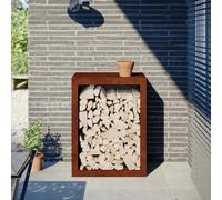 Mangloder Étagère à bûches en acier résistant aux intempéries - 60 x 40 x 80 cm - Support pour bois de cheminée - Pour rangement et séchage - Pour cheminée, four, foyer, intérieur et extérieur