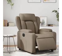 Mangloder Fauteuil inclinable électrique en Similicuir Cappuccino avec Dossier et Repose-Pied réglables, accoudoirs rembourrés, siège Confortable 50x58 cm, idéal Salon Bureau Lecture Relaxation