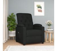Mangloder Fauteuil inclinable électrique en Tissu Noir avec accoudoirs rembourrés, Dossier Ajustable et Repose-Pied motorisé, Fauteuil Relax Ergonomique pour Salon, Bureau, Chambre