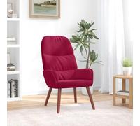 Mangloder Fauteuil Relaxant Velours Rouge vin Confortable avec accoudoirs, Dossier rembourré, Structure Robuste Bois et métal, Dimensions 70x77x98 cm, siège Ergonomique pour Salon, Bureau, Chambre