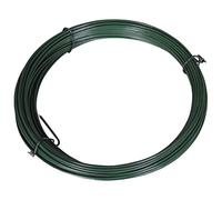 Mangloder Fil de liaison de clôture 25 m en acier vert revêtu de PVC 1,4/2 mm de diamètre pour clôture en treillis Fixation sur poteaux de clôture Résistant aux intempéries et stable