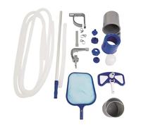 Mangloder Kit d'entretien de piscine Flowclear Deluxe 58237 Bestway avec aspirateur, écumoire, manche télescopique, filtre à cartouche, testeur de chlore et pH pour nettoyage efficace de piscines hors