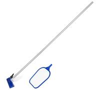 Mangloder Kit d'entretien de Piscine Hors Sol Flowclear Bestway avec Manche télescopique, aspirateur, écumoire, Filtre Cartouche, Nettoyage Facile pour débris Feuilles saletés