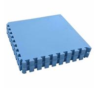 Mangloder Lot de 12 tapis de protection de sol de piscine Bleu 4,32 m² en mousse EVA modulaire pour piscine de jardin, jacuzzi et piscine hors sol, antidérapant, isolant, housse de protection