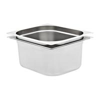Mangloder Lot de 2 récipients gastronorm GN 1/2 150 mm en acier inoxydable empilable 9,5 L pour comptoir de maintien au chaud, Chafing Dish, Bain Marie, Buffet, Gastro, Restaurant, cantine