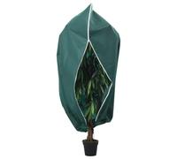 Mangloder Lot de 2 toiles non tissées d'hiver avec fermeture éclair 70 g/m² 1,55 x 1,55 m en tissu non tissé, protection des plantes pour jardin, accessoires, parterre, balcon, terrasse, serre