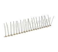 Mangloder Lot de 20 pics anti-oiseaux - 10 m - En plastique et acier inoxydable - 4 rangées - Pour jardin, balcon, terrasse, voiture, grenier - Contre les oiseaux, chats, martres, ratons laveurs et