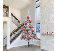 Mangloder Lot de 3 boules de Noël XXL en plastique rouge pour l'intérieur et l'extérieur protégés - Légères et incassables - Moderne - Décoration de l'Avent et d'hiver