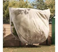 Mangloder Lot de 3 protections d'hiver pour plantes Beige en tissu non tissé 2 x 2,36 m avec fermeture éclair et cordon de serrage pour jardin, balcon, terrasse, serre, réutilisable