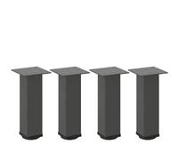 Mangloder Lot de 4 pieds de table basse en acier revêtu par pulvérisation Anthracite 30-32 cm de hauteur avec pieds de nivellement réglables pour table basse, table d'appoint, bureau, cadre de table