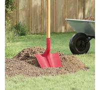 Mangloder Lot de 4 têtes de pelle Rouge 39,5 x 27,5 cm en acier revêtu par pulvérisation Outil de jardin robuste pour terre, sable, gravier, neige, utilisation en extérieur et jardinage durable